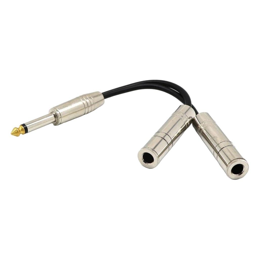 6.35mm 1/4 Jack Male to Dual 6.5mm 1/4 Mono Female Y-Splitter Audio Cable | TV Video & Home Audio & Interconnects