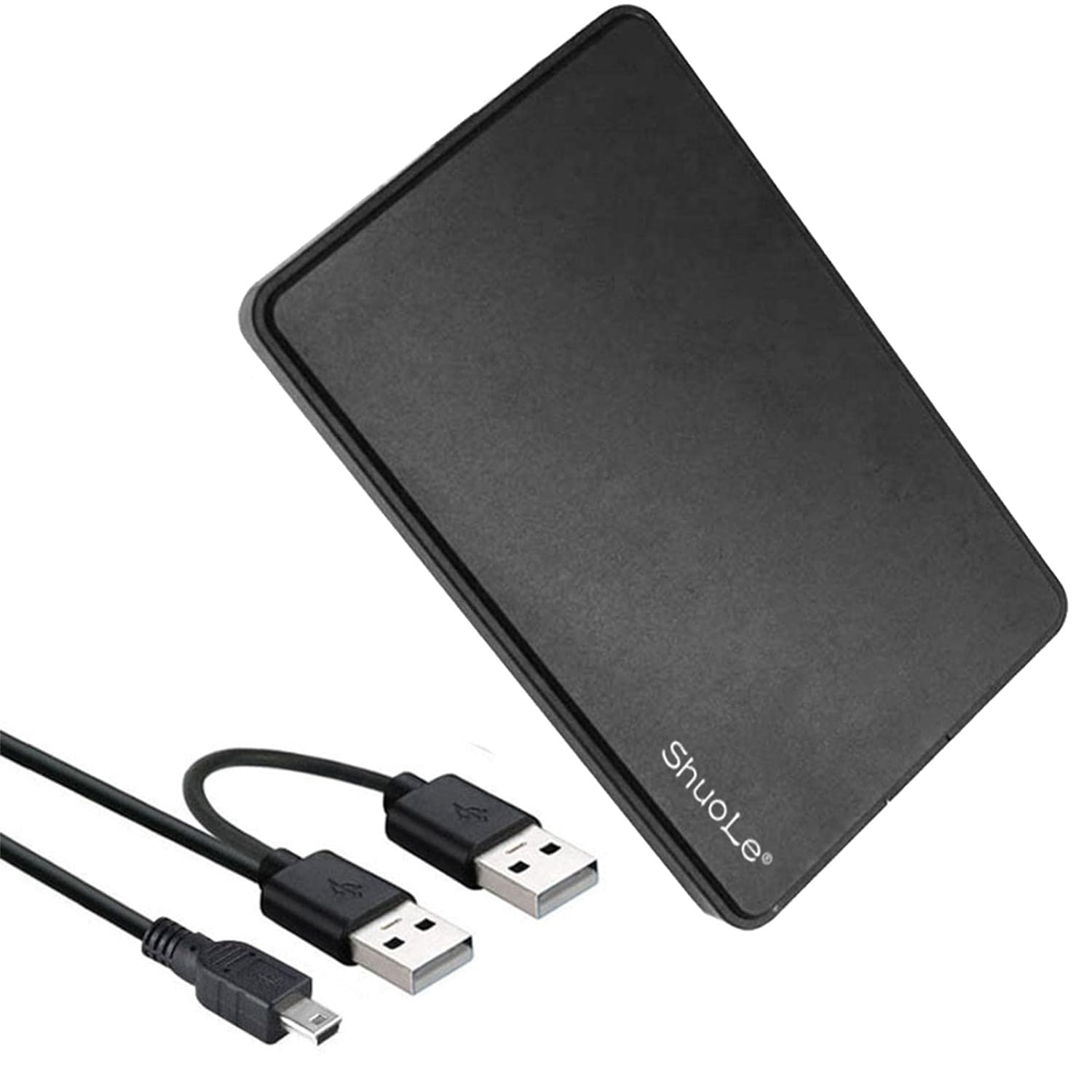 Portable External Hard Drive USB 2.0 2TB for Laptop for Mac Black