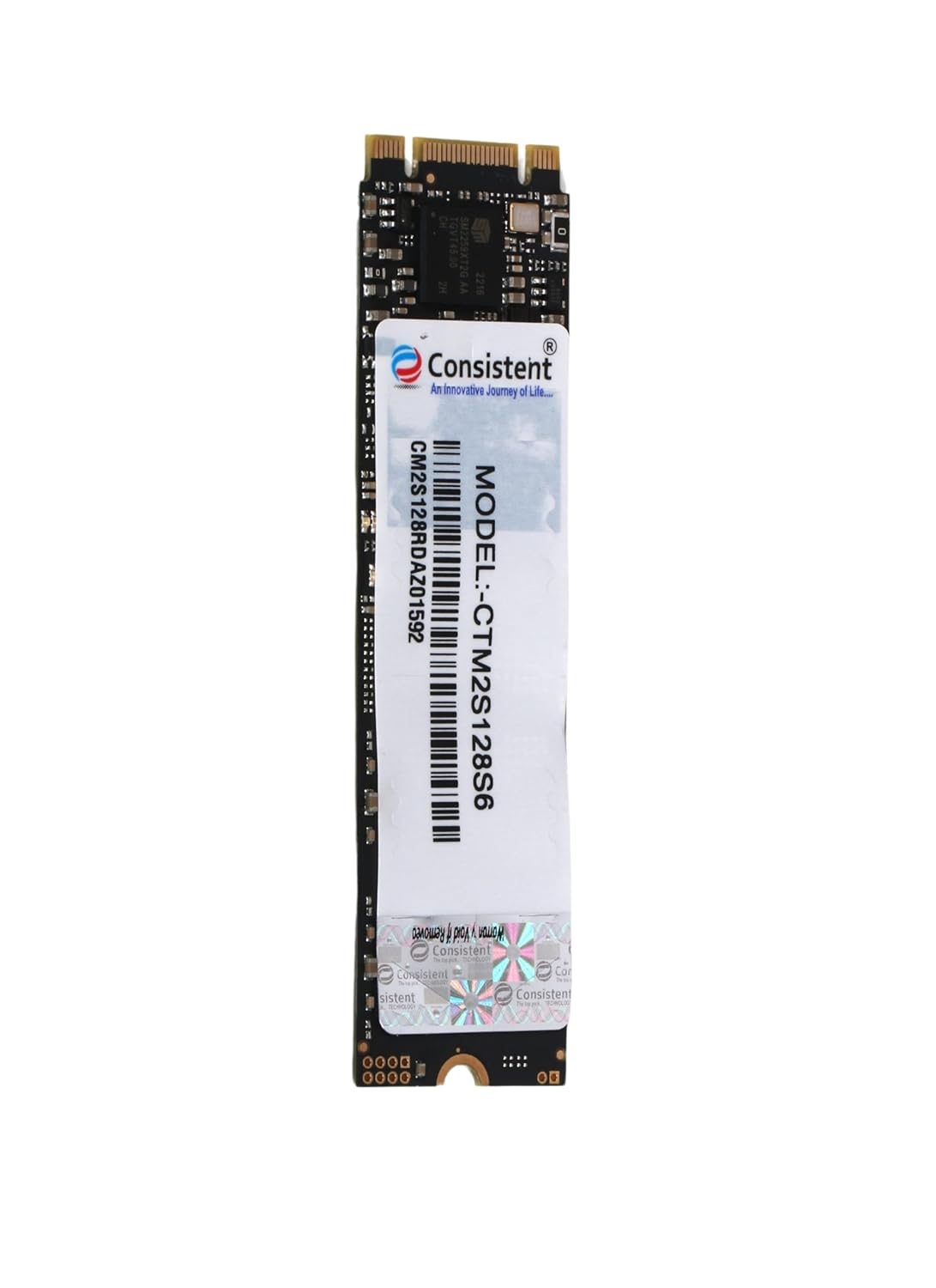 Consistent 128GB M.2 SATA 2280, with 520MB/s Read Speed, PCIe Gen 3.0, 5 Years Warranty (CTM2S128S6)