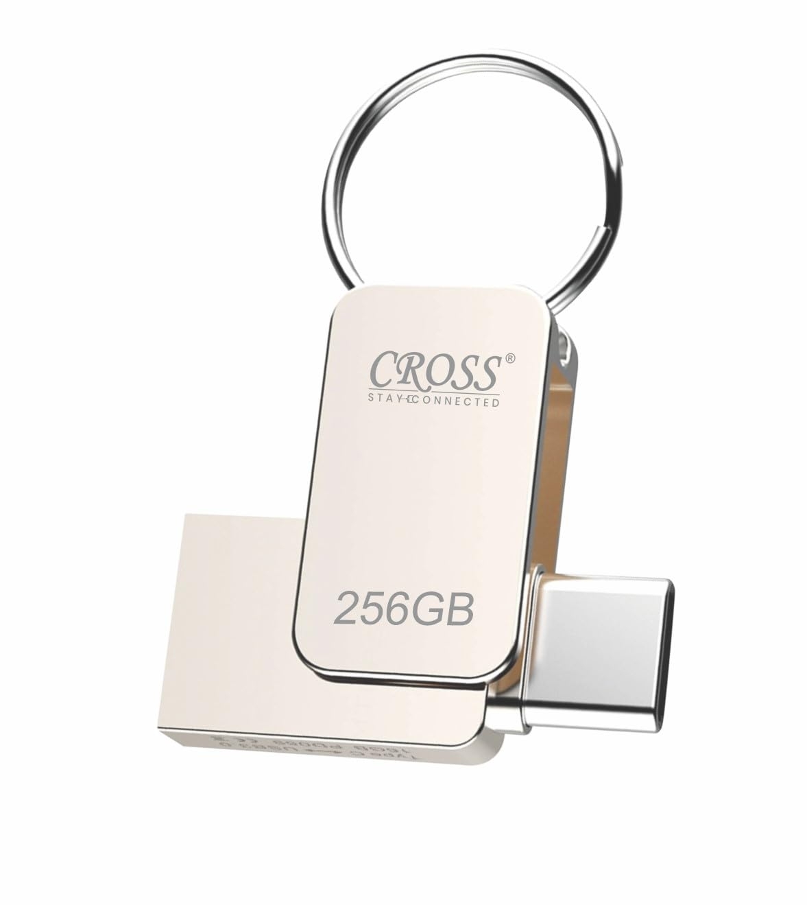 CROSS Type-C OTG PENDRIVE 256GB Pen Drive | Silver Metal Body | External Storage Device flashdrive