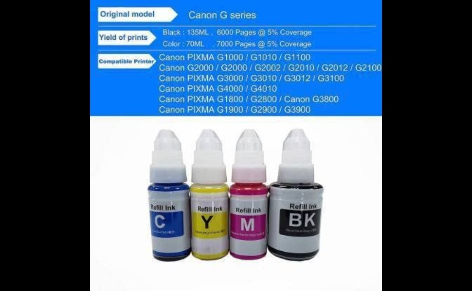 Canon G series, Canon Compatible Ink, Canon GI-790 Ink, Canon Pixma Ink, Black,Cyan,Yellow,Magenta.