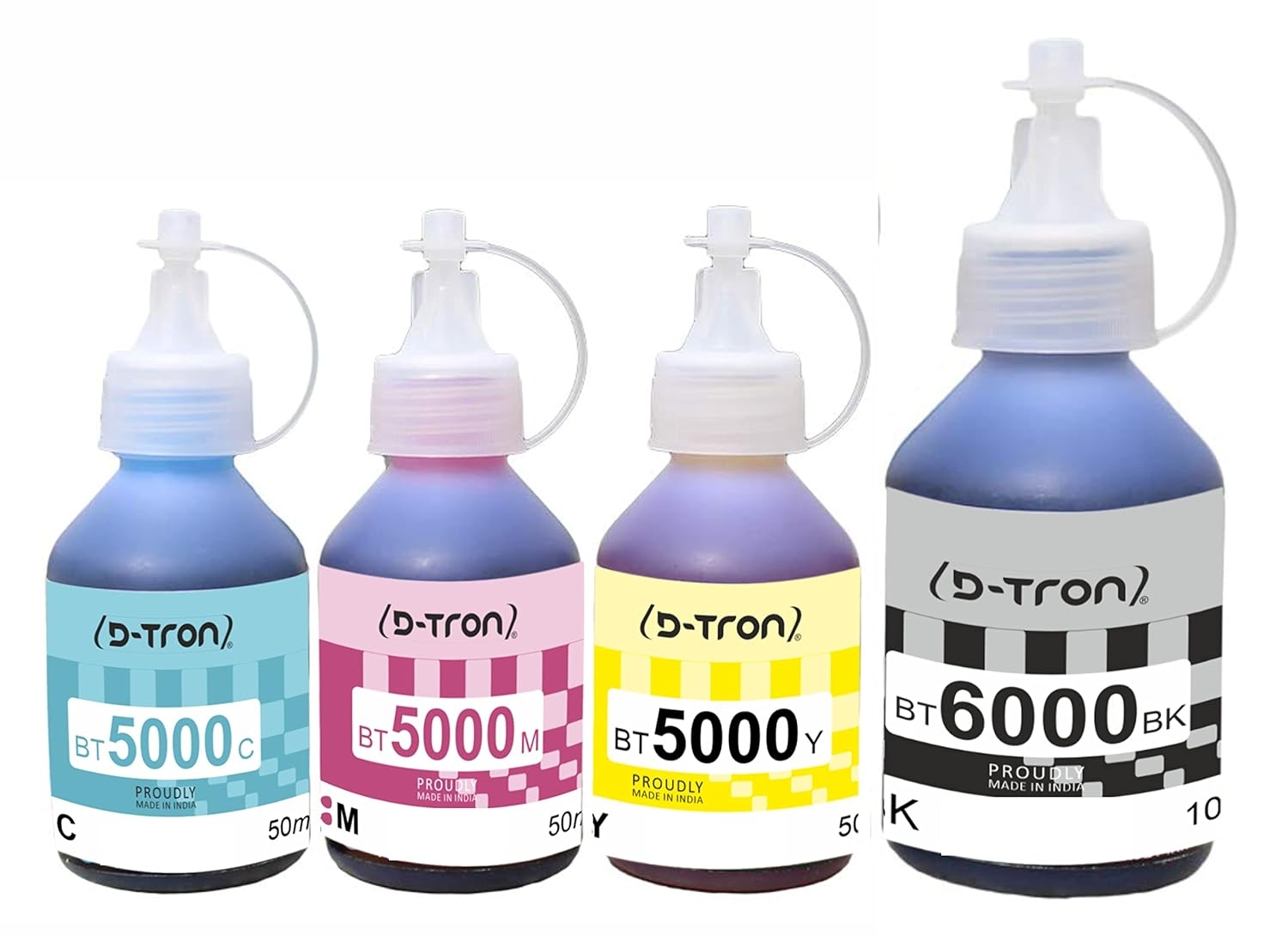 Dtron 5000 & D60BK Ink for Brother DCP-T310, T220, T420, T520, T820, T920, T510, T910, T710, T4000W, T4500W, T300W, T800W, T700, T810 Printer (BK(105ml) C/Y/M(50ml))