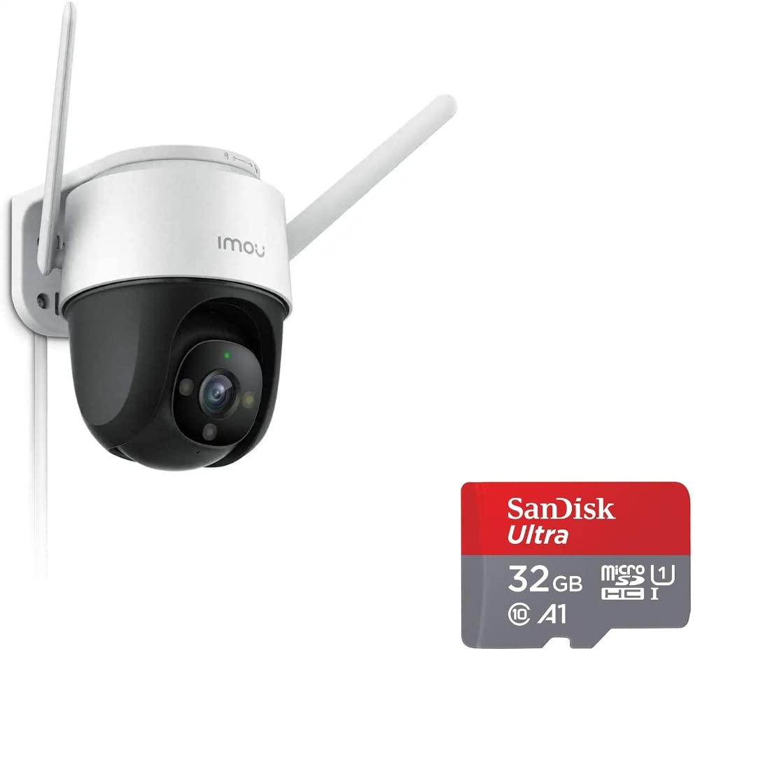 DAHUA Outdoor Camera with Night Vision, Microphone | 1080P, 2.4G Wi-Fi Camera, IPC-S21FP | 32GB Memory Card