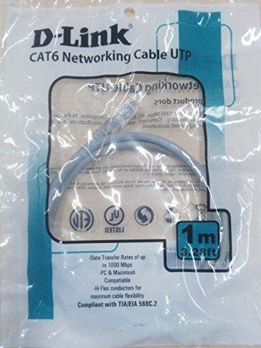 D Link Cat6 Networking UTP Cable 1.5mtr Patch Cord (Gray) 1 Piece