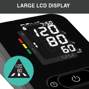 Large LCD Display with Hypertension Indicator