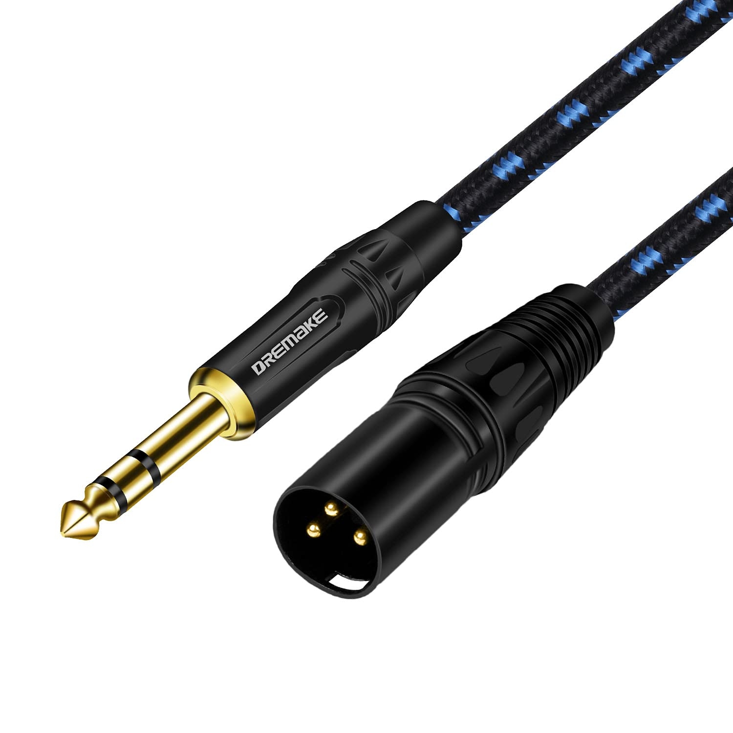 33FT XLR to 1/4 TRS Mic Audio Cable | XLR 3 Pin Male to Quarter 6.35mm/6.5mm Interconnect Patch Cord