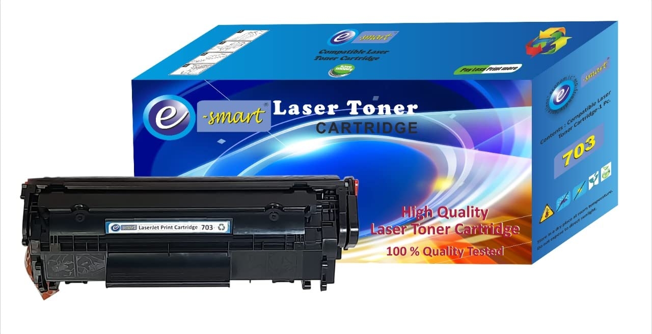 e-smart 703 Laser Toner Black Cartridge for Canon Laserjet LBP 2900, LBP 2900B, LBP 3000 (Same AS Original, 2100 Pages)