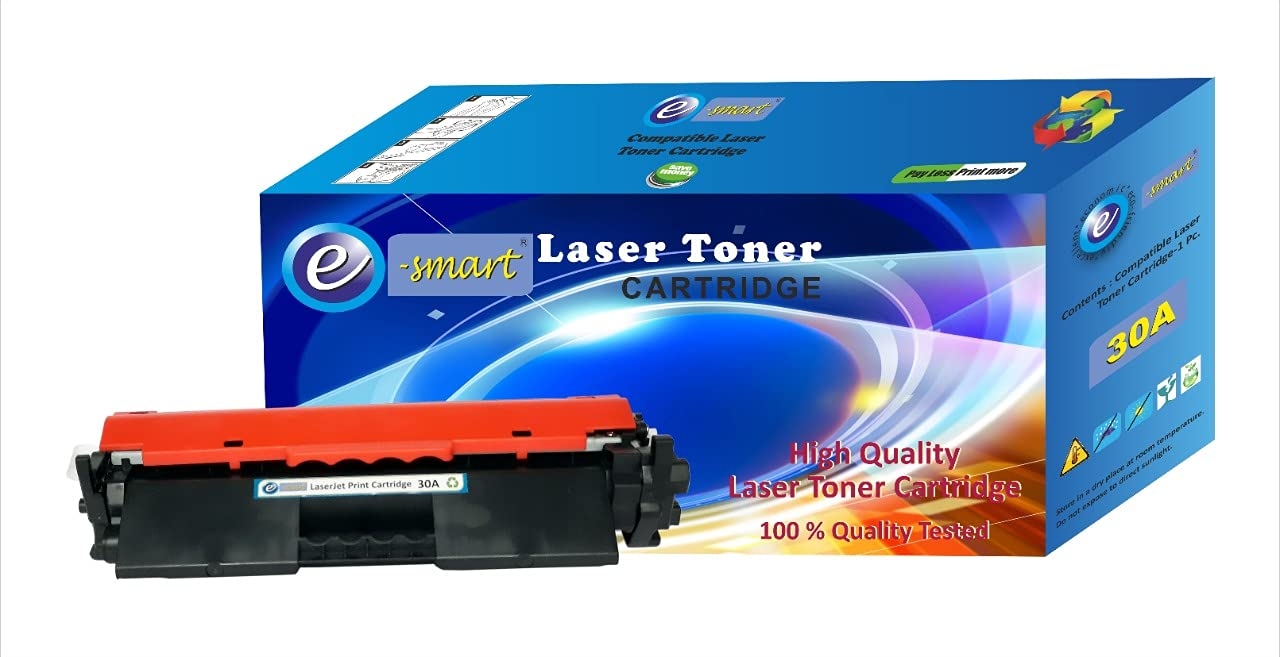 e-smart 30A for HP (CF230A) Laser Toner Cartridge Laserjet Pro M203, M203d, M203dn, M203dw, 203, 227, M227, M227sM227d, M227fdn, M227fdw, M227sdn MFP Printer (with Chip)Black