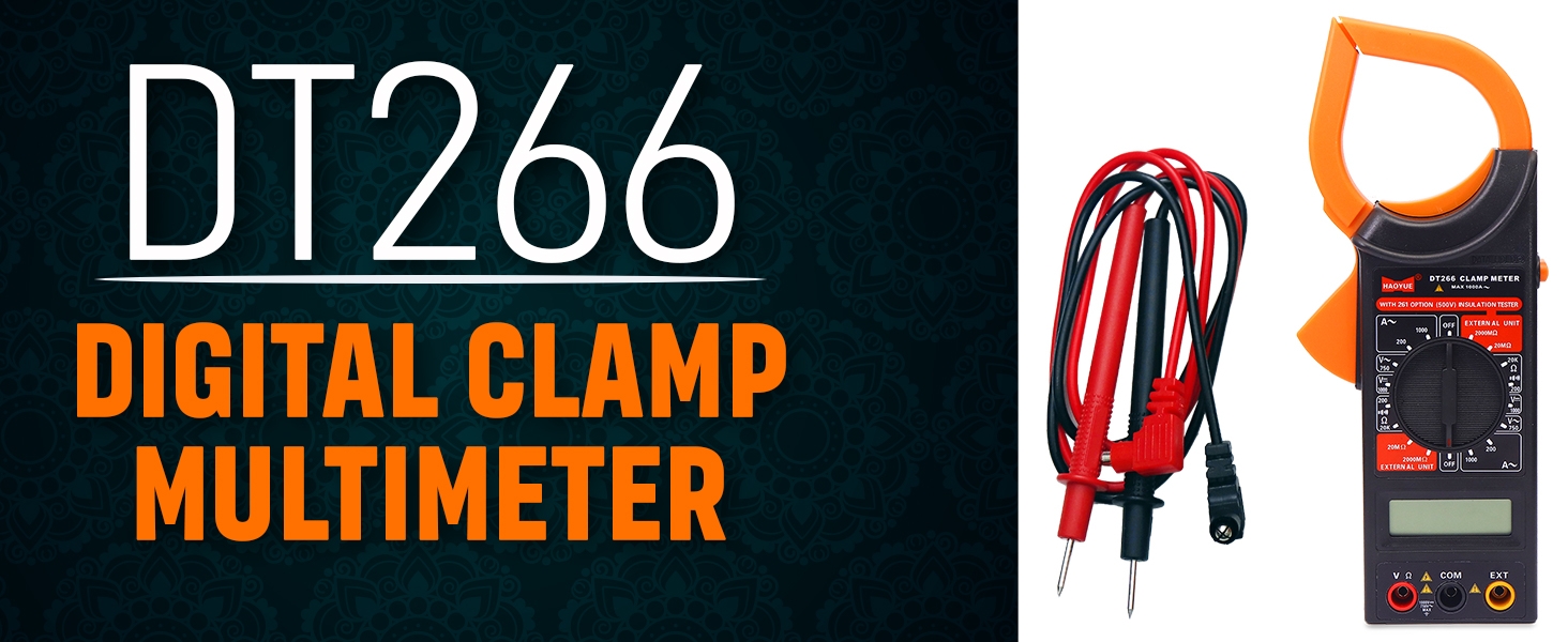digital clamp meter tester ac/dc volt amp multimeter clamp meter multimeter 