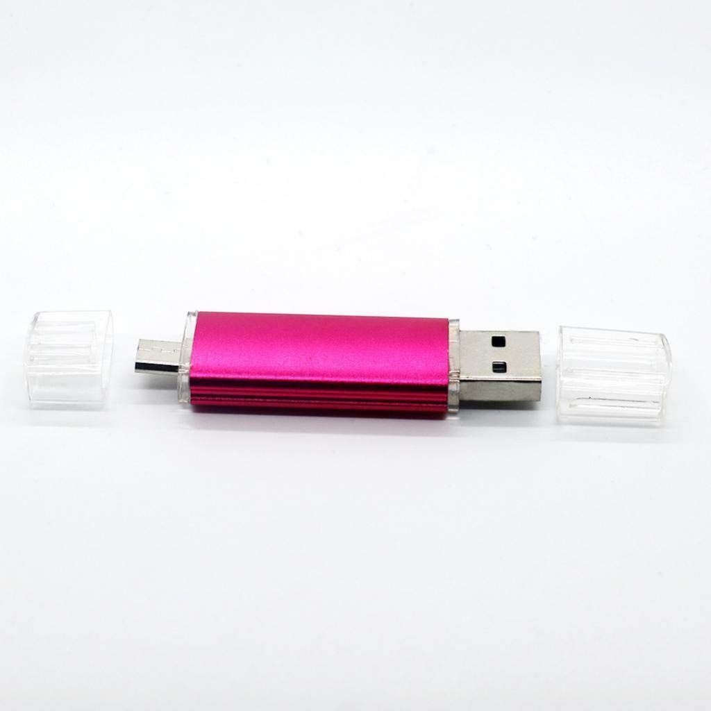 8GB OTG Dual Micro USB Flash Pen Drive Memory Stick for Smartphone Rose Red