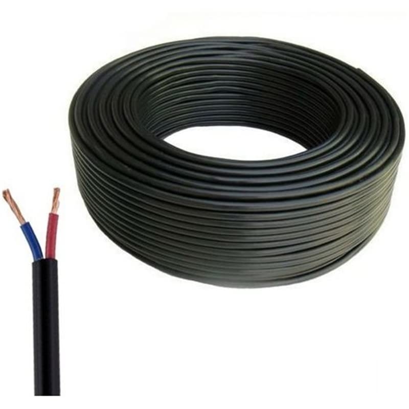 Elevea FireProof & ShockProof Flat 2 core 1.5mm Copper Wires for Domestic & Industrial Connections upto 1500 Watts - 50M