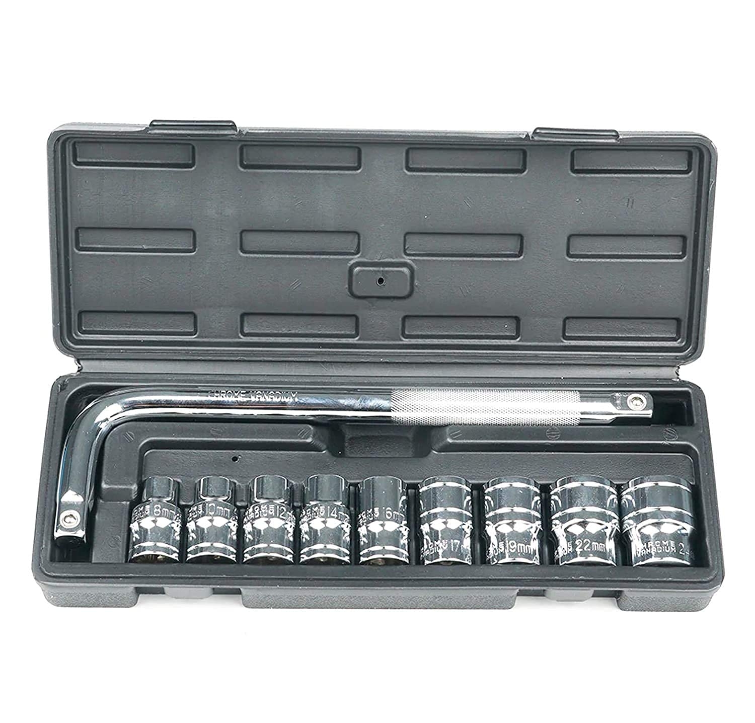Elevea 10 in 1 Socket Wrench Spanner Set | Precision & Wrench Sleeve | Repair Tool Box | Combination Hand Tool kit