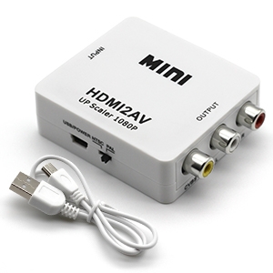 Etzin HDMI to AV/3 RCA UP Scaler Converter | 1080P HD Video CVBS Converter Support PAL/NTSC, -EPL-664VC