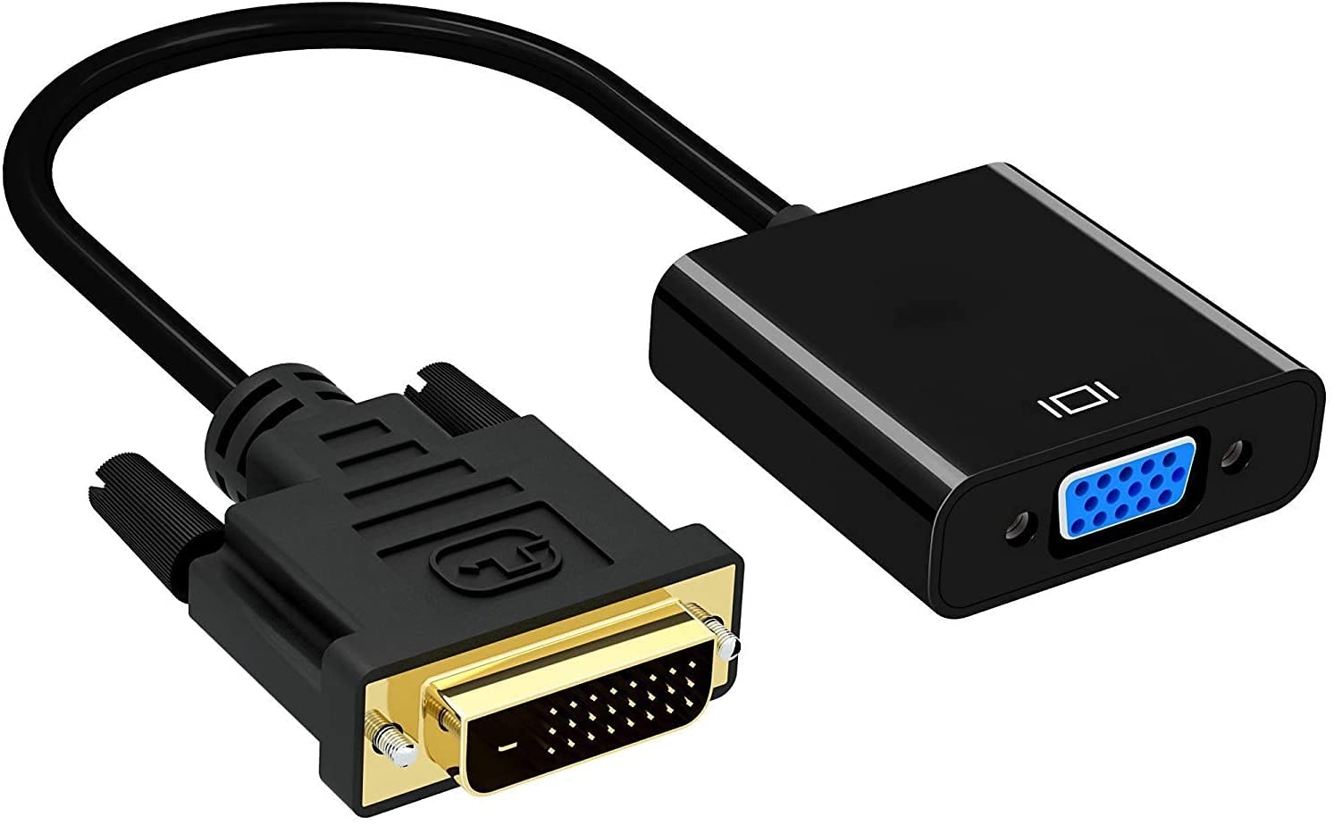 Etzin DVI to VGA Adapter, 1080p Active DVI-D to VGA Adapter Converter 24+1 M-F Adapter -EPl-225TC-01.