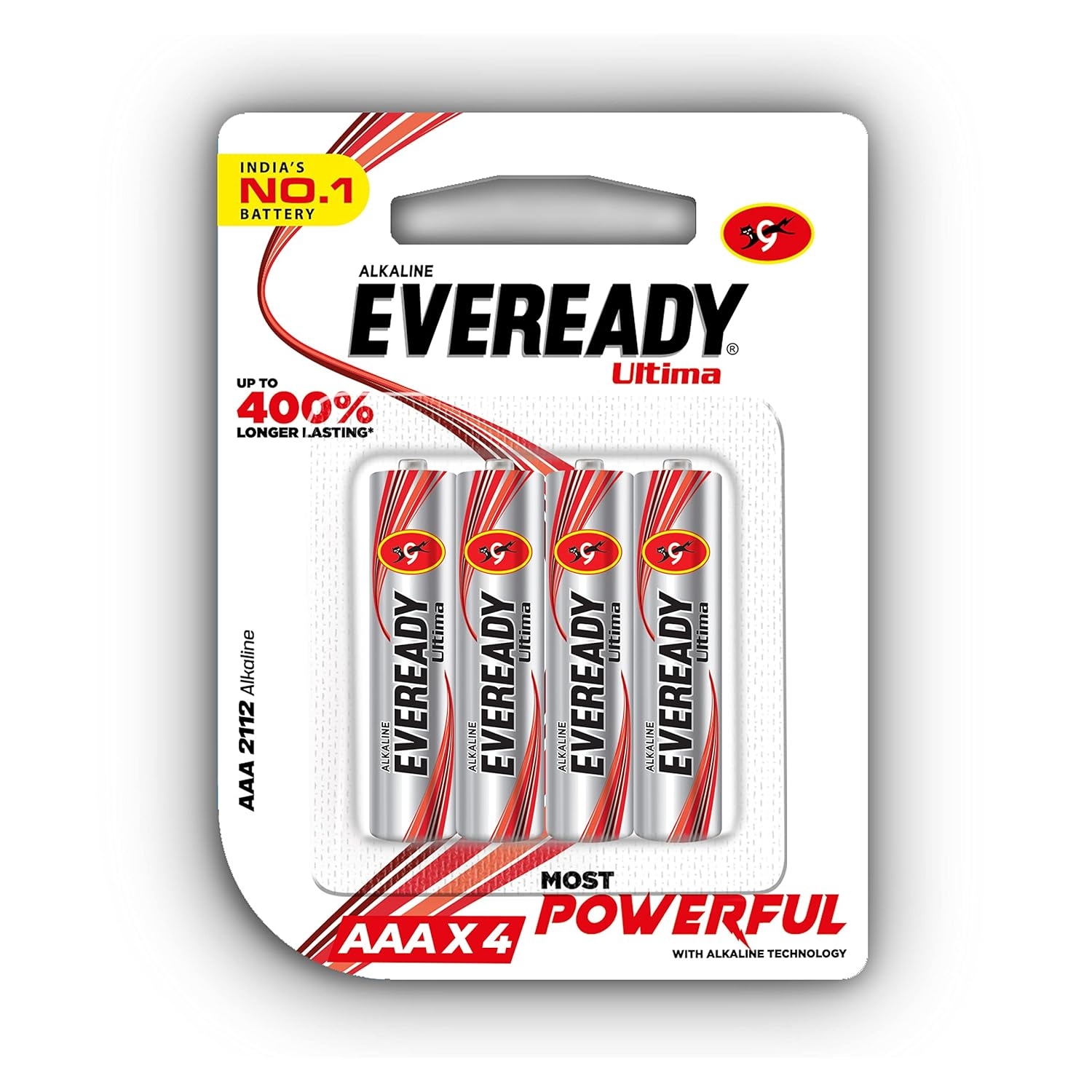 Eveready Ultima Alkaline AAA Battery | 4 pcs | 1.5 Volt | Highly Durable & Leak Proof for Household use