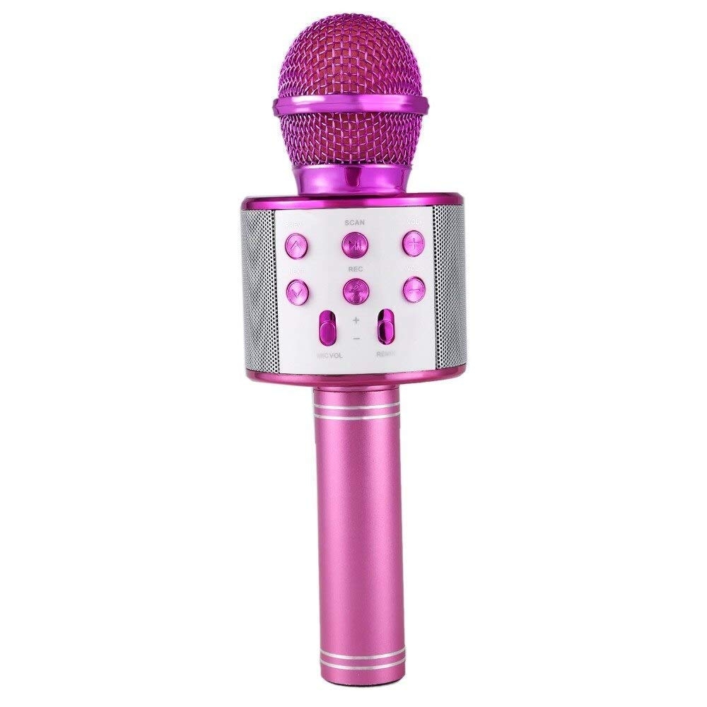 WS-858 Karaoke Bluetooth Microphone with Inbuilt Speaker with Audio Recording for Smartphones & Tablets