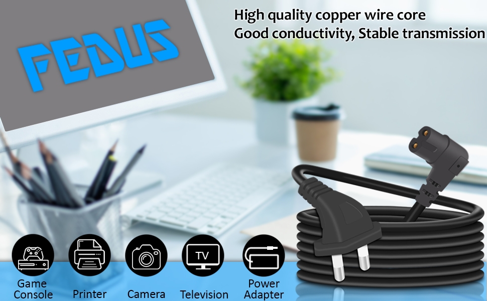 FEDUS 90 degree angled power cable