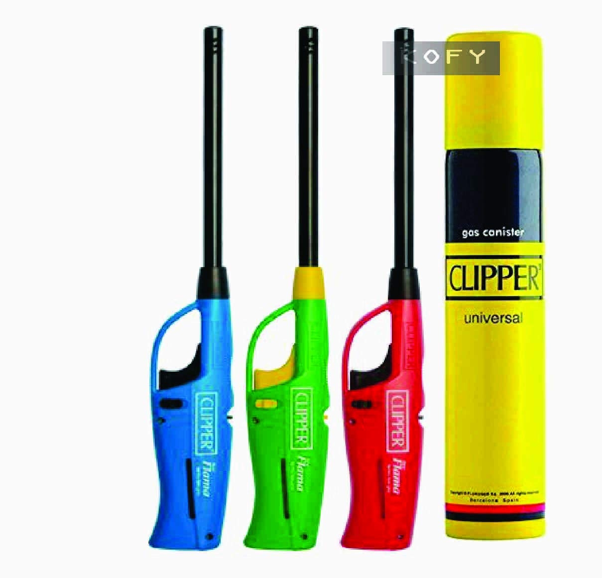 Kofy Clipper Lighter Value Set with 3 Pc Lighter and 100 Ml Gas Can Cigarette Lighter