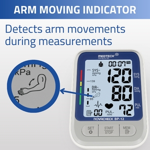 arm moving indicator in blood pressure monitor
