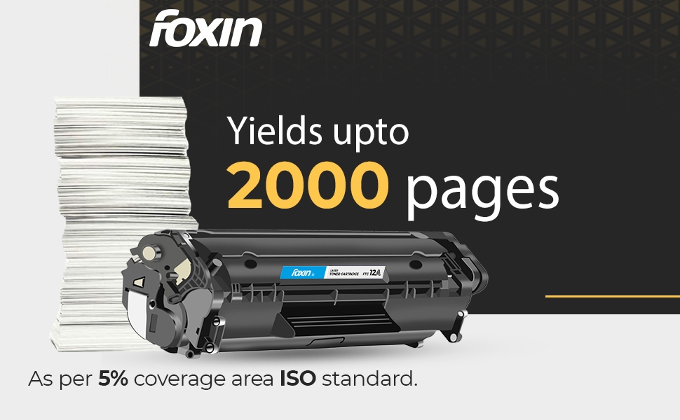 Foxin FTC-12A Primo Compatible Toner Cartridge for Hp Laser-Jet Series (Black)