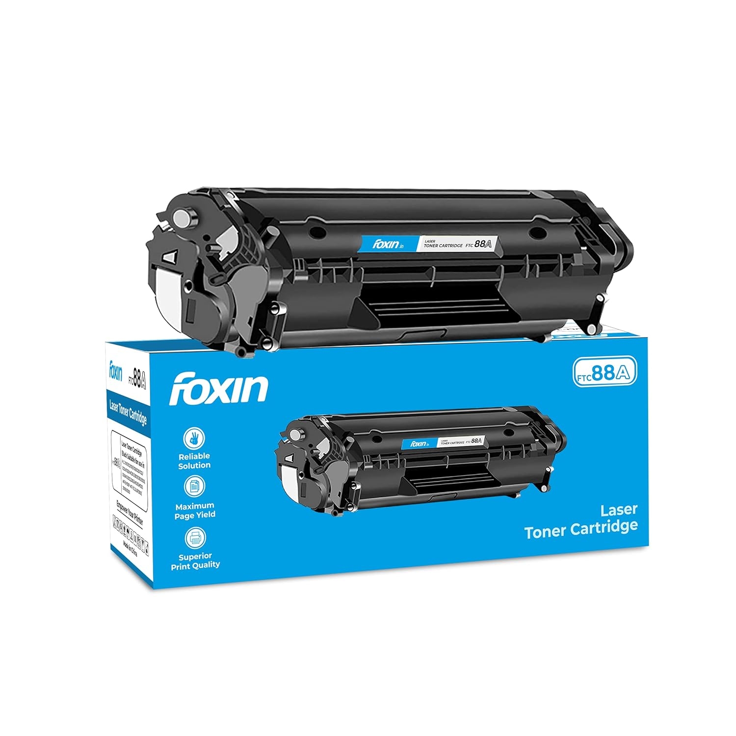 Foxin FTC 88A/CC388A Black Laser Toner Cartridge for HP Laserjet Printer M1136, MFP, P1007, P1106, P1108, P1008, M1213nf, MFP, M126nw MFP, M1218nfs, M128fw MFP, M128fn, MFP, M226DW, M226DN