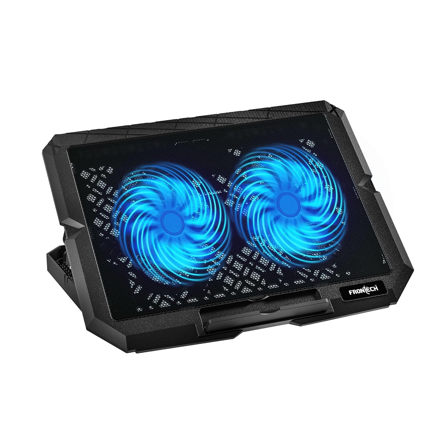 Frontech Adjustable Height Cooling Pad | 2x120mm LED Fans for 15.6