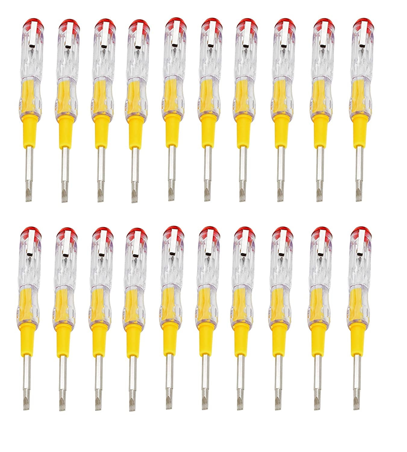 2 in 1 666 Voltage Line Tester 100V-500V AC 20 pcs, Multicolour