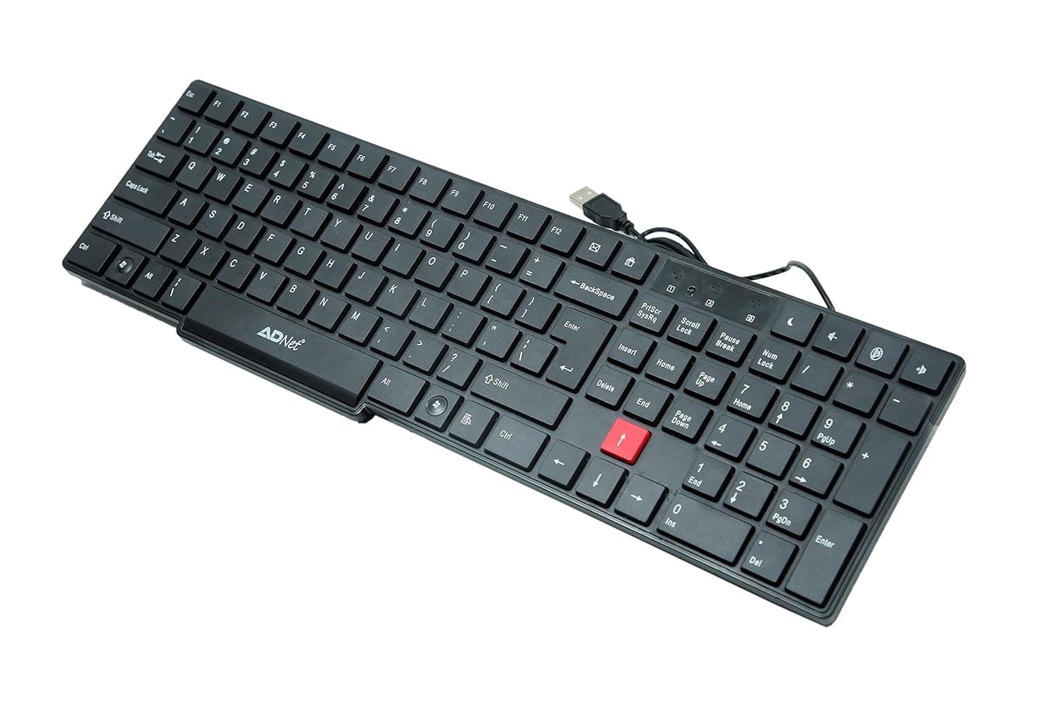 Adnet Keyboard, Wired, Black Colour, Pack of 1