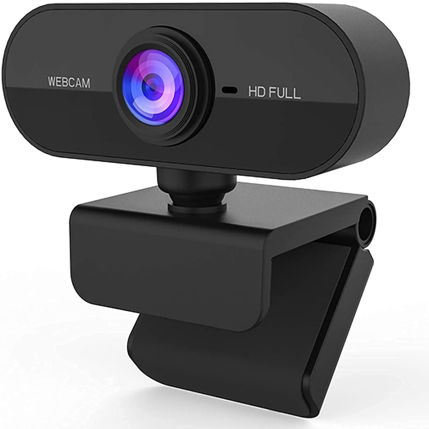 FHD 1080P Webcam with Built-in Mic for Computer, Laptop | 110° Wide Angle Camera & 360° Rotate Webcam for Video Calling