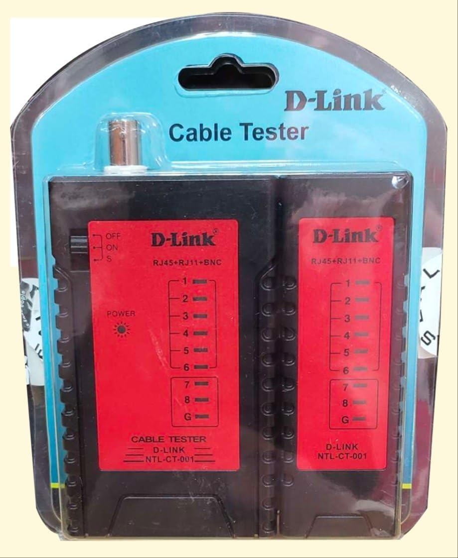 D-Link Network Cable Tester NTL-CT-001 (Support RJ11, RJ45 & BNC Cables) WITH 9V BATTERY