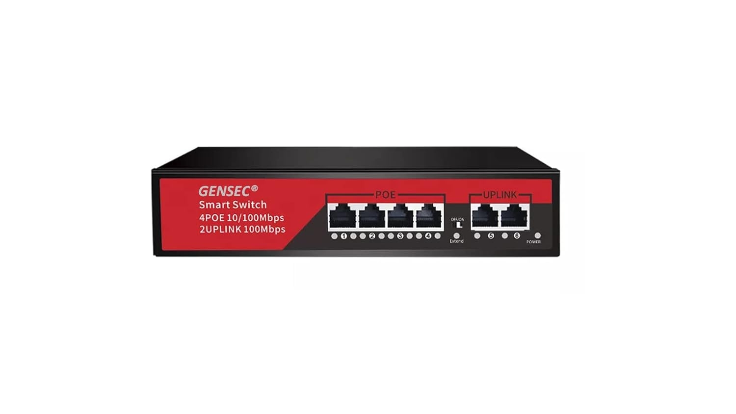 CP PLUS 4 Port PoE Switch with 2 Port Uplink, PoE Switch for Hikvision, CP Plus, Dahua, Uniview IP Cameras NVRs