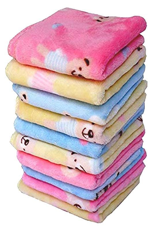 Soft Cotton Face Hanky 12 Pcs Face Cleaning Towel for Women & Girls Printed Cotton Napkins Clothing (Multicolour) 1 pcs