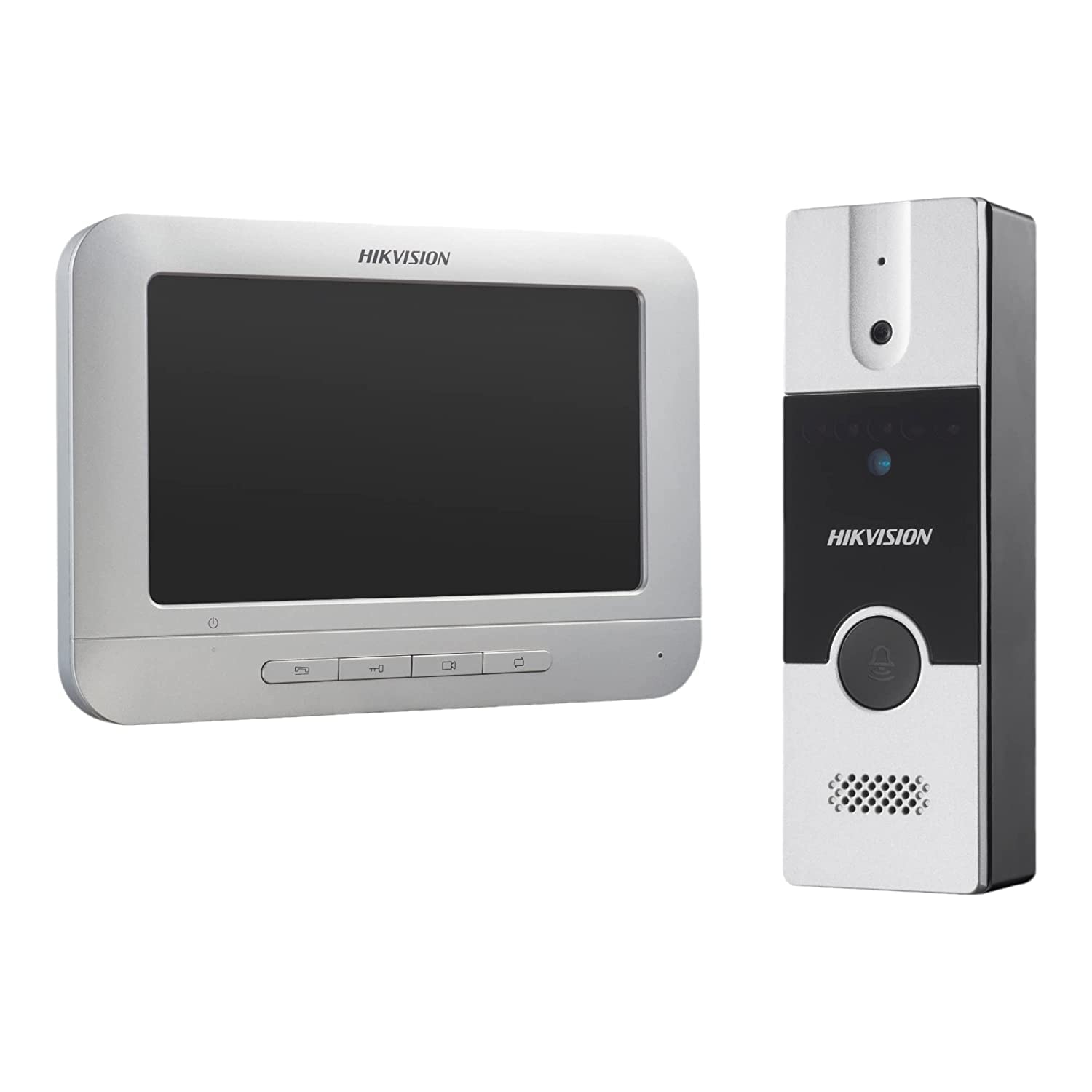 HIKVISION Analog Video Door Phone/Bell 7 TFT LCD Screen | One Call Button | BuiltIn Mic & Loudspeaker (DS-KIS204T)