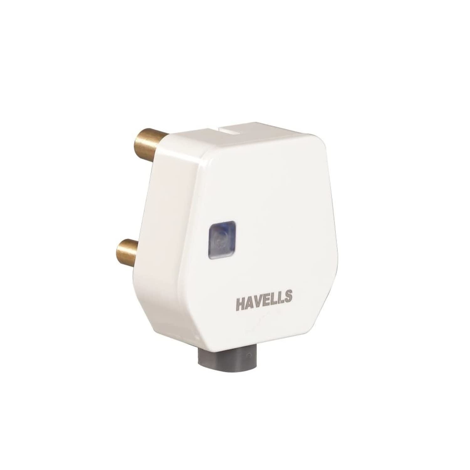 Havells AHLGWXW063 6A 3Pin Flat Plugtop with Indicator, white (1 pcs)