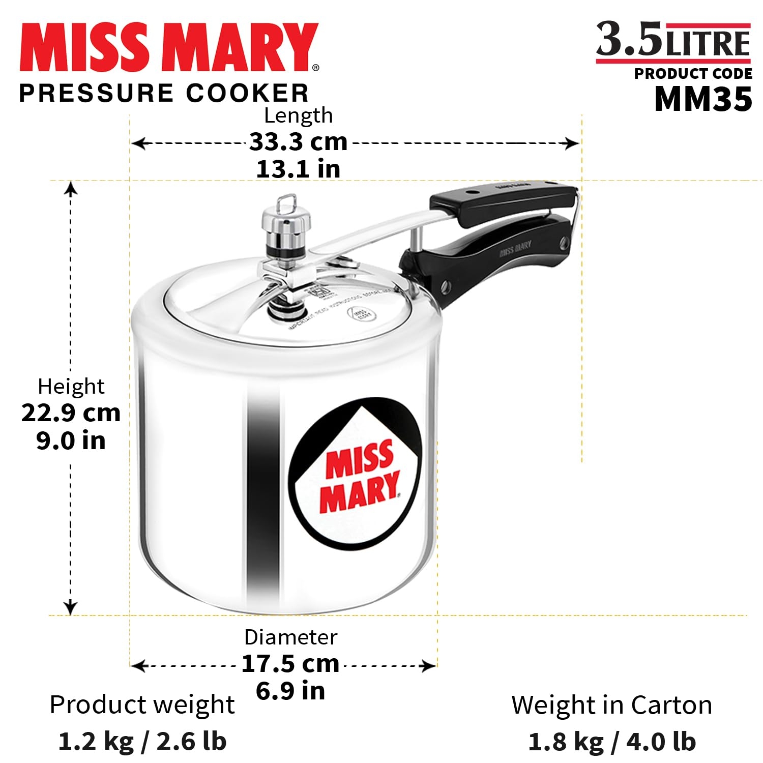 Miss mary pressure cooker 1.5 ltr hotsell