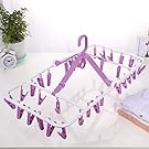 32 Clips Portable Folding Clothes Drying Hanger