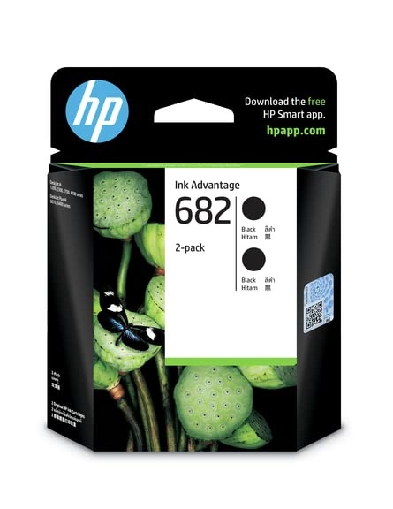 HP 682 Black Original Ink Advantage Cartridges -2 pcs