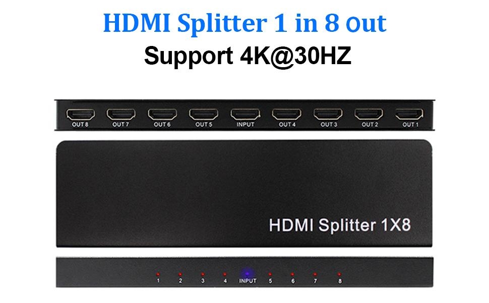 hdmi splitter 8 output 1 input for tv
