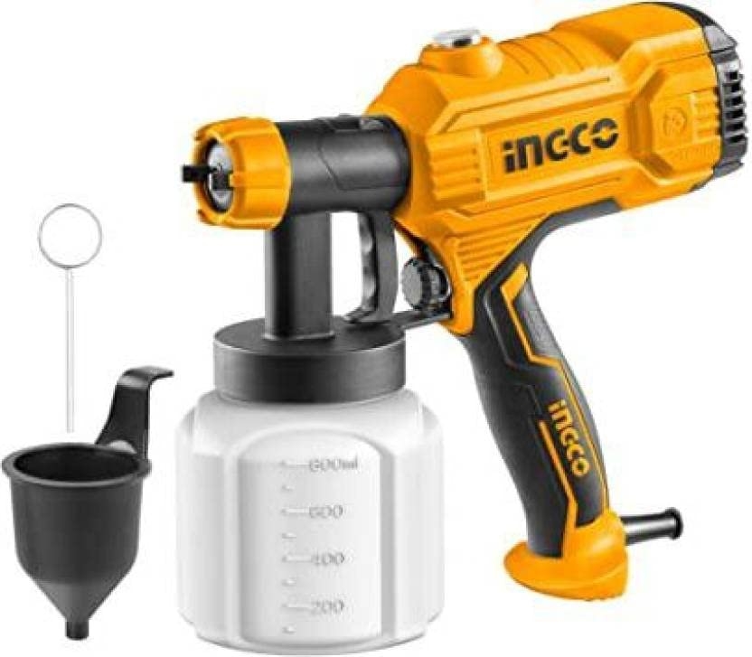 INGCO SPG35028 HVLP Sprayer | 800 ML Container | Sprayer Gun | Paint Sprayer (Orange Black)