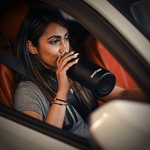 InstaCuppa Thermos Fruit Infuser Water Bottle, 1000 ML Fits Into Your Car Cup Holder