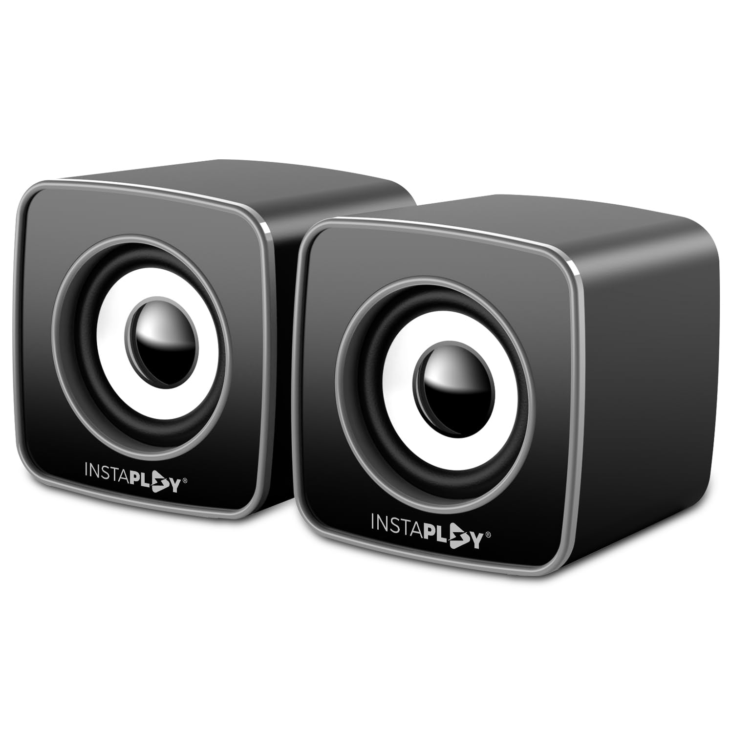 INSTAPLAY Insta Duo 2.0 Multimedia Speaker System Stereo Sound | 3.5mm Aux, USB Powered & Volume Control