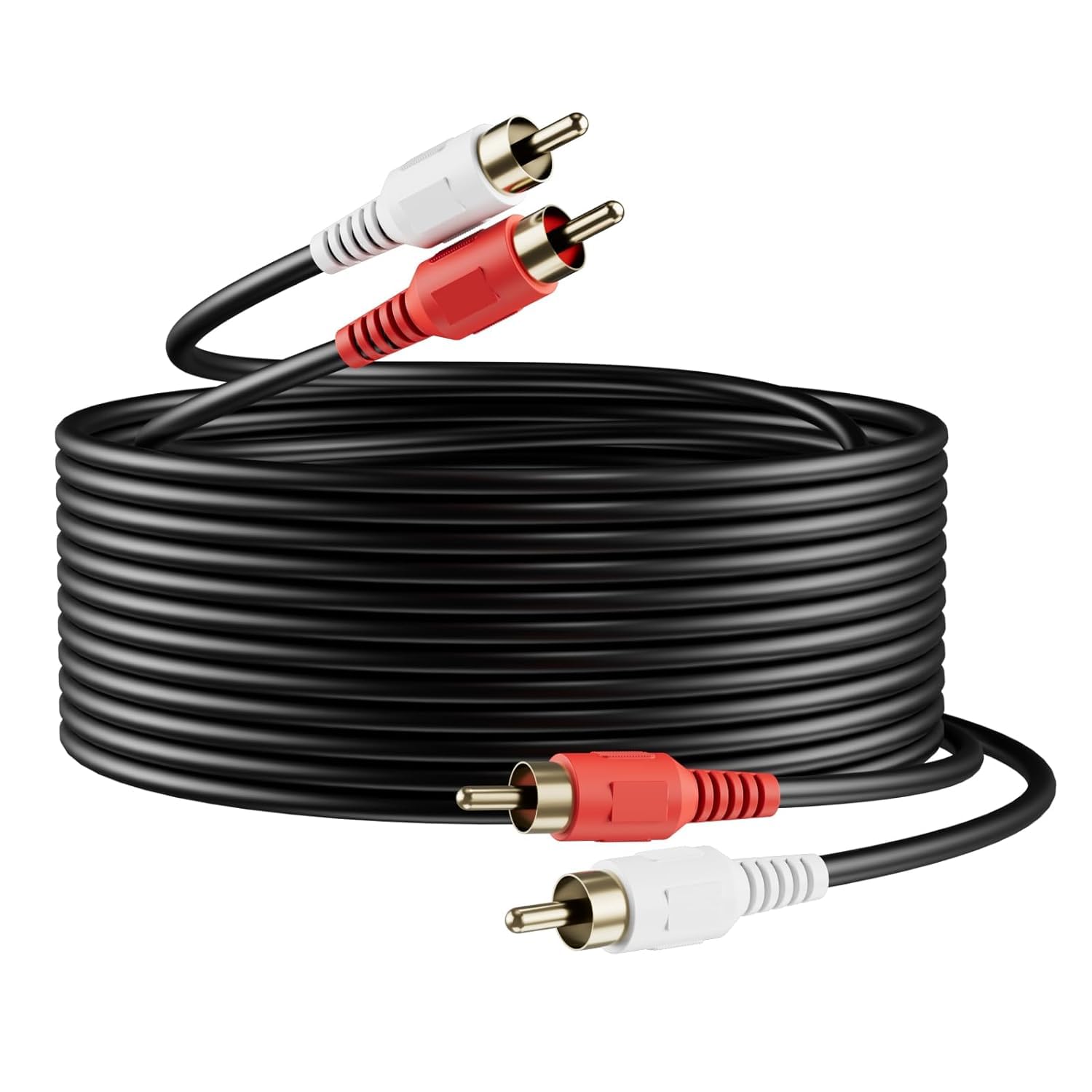 KEBILSHOP 2rca Male to 2rca Male, av 2 RCA Cable - 1.5 Meter
