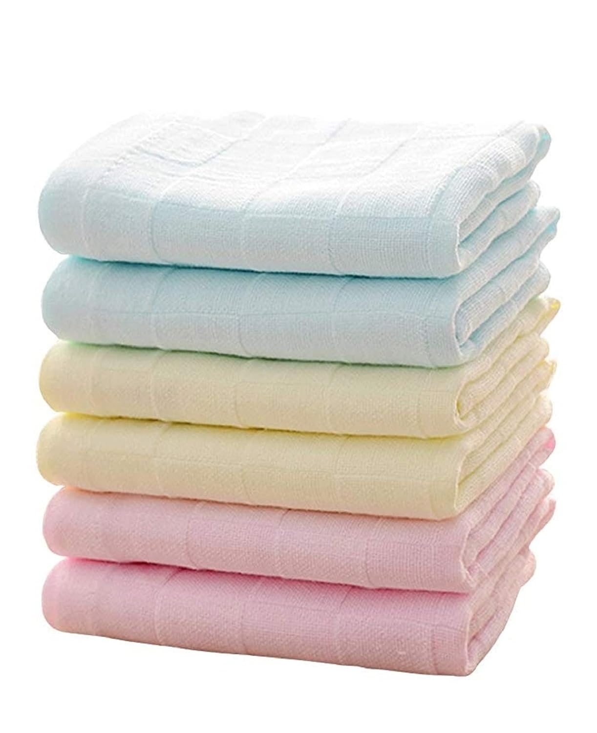 Khillayox Cotton Small Size Handkerchief/Rumal/Face Towel | Extra Soft & Super Absorbent For Womens, 6 pcs & 12
