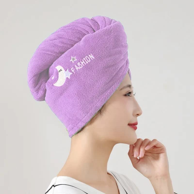 Khillayox Microfiber 400 GSM Wrap Absorbent Hair Towel, Hair Dry Cap Salon Towel, Bathrobe Hair Warp Quick-Drying Towel