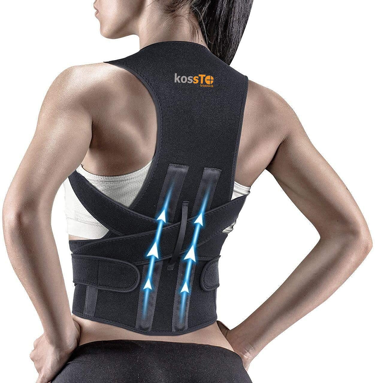 Back brace with shoulder straps best sale