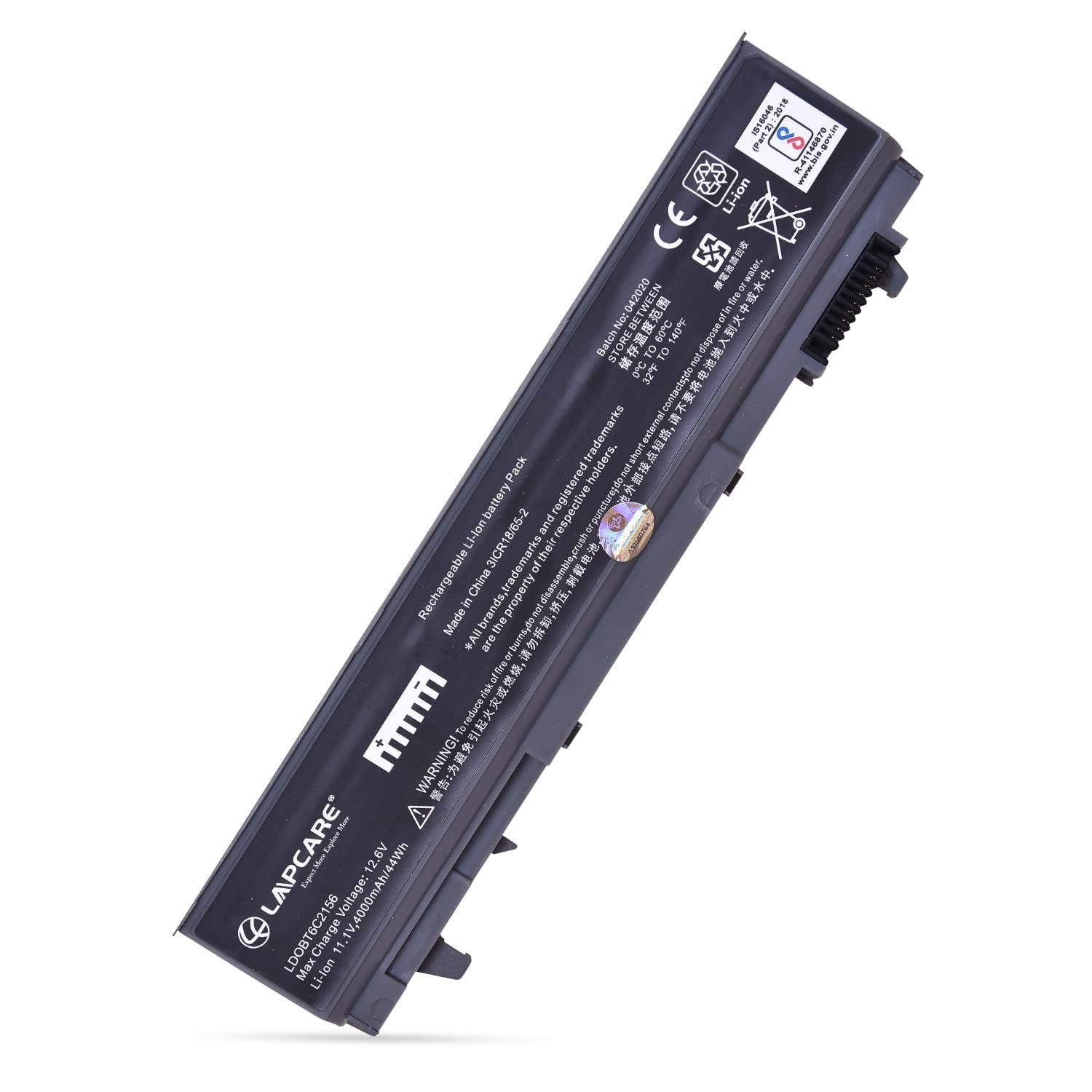 LAPCARE 11.1V 4000mAh 6 Cell BIS Certified Compatible Lithium-ion Laptop Battery for DELL Latitude E6500 E6510 and E6500n Models