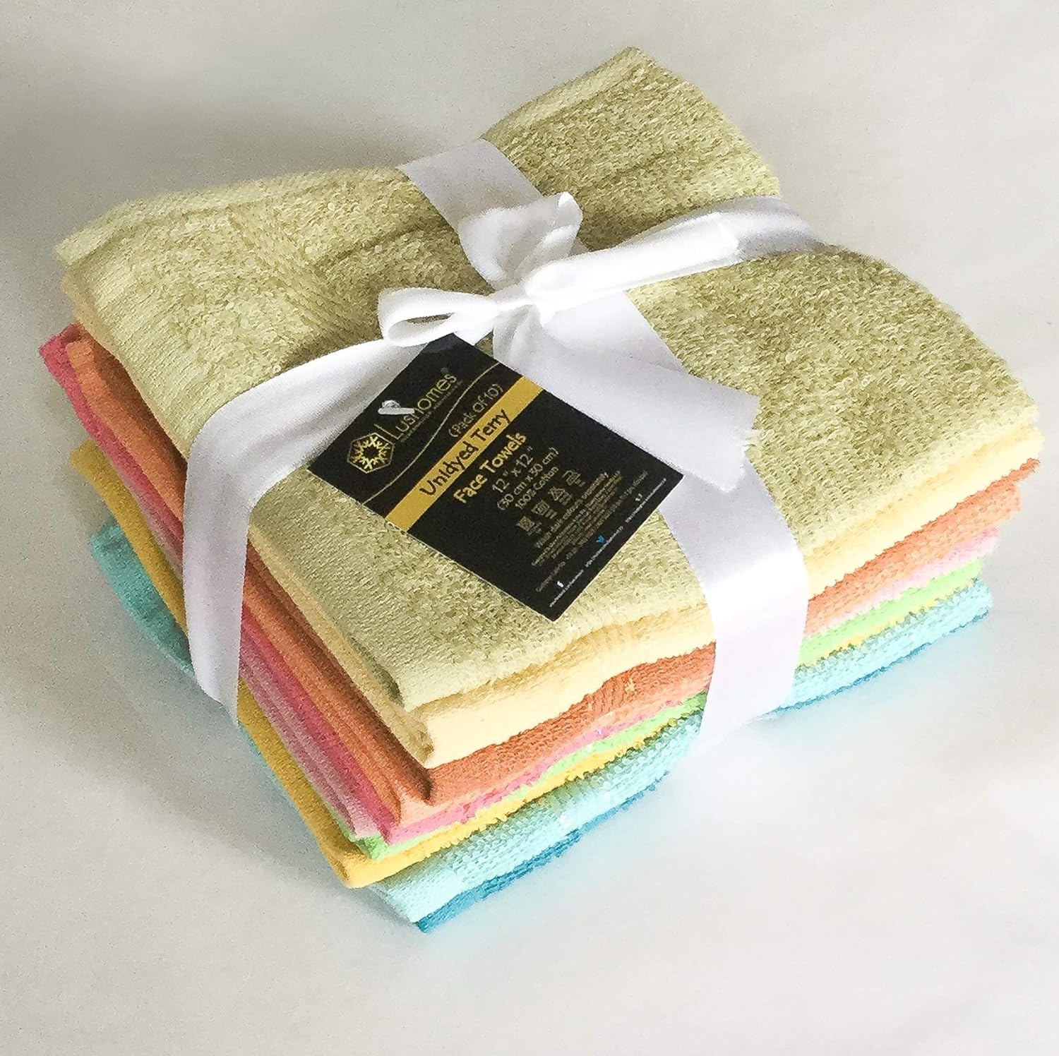Face Towel Ultra Soft | Extra Absorbent Cotton Hanky | 400 GSM for Men/Women (10) (TFTP10-1001)