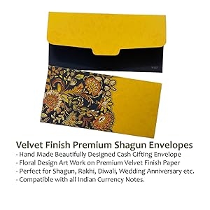 Velvet Finish Shagun Envelopes