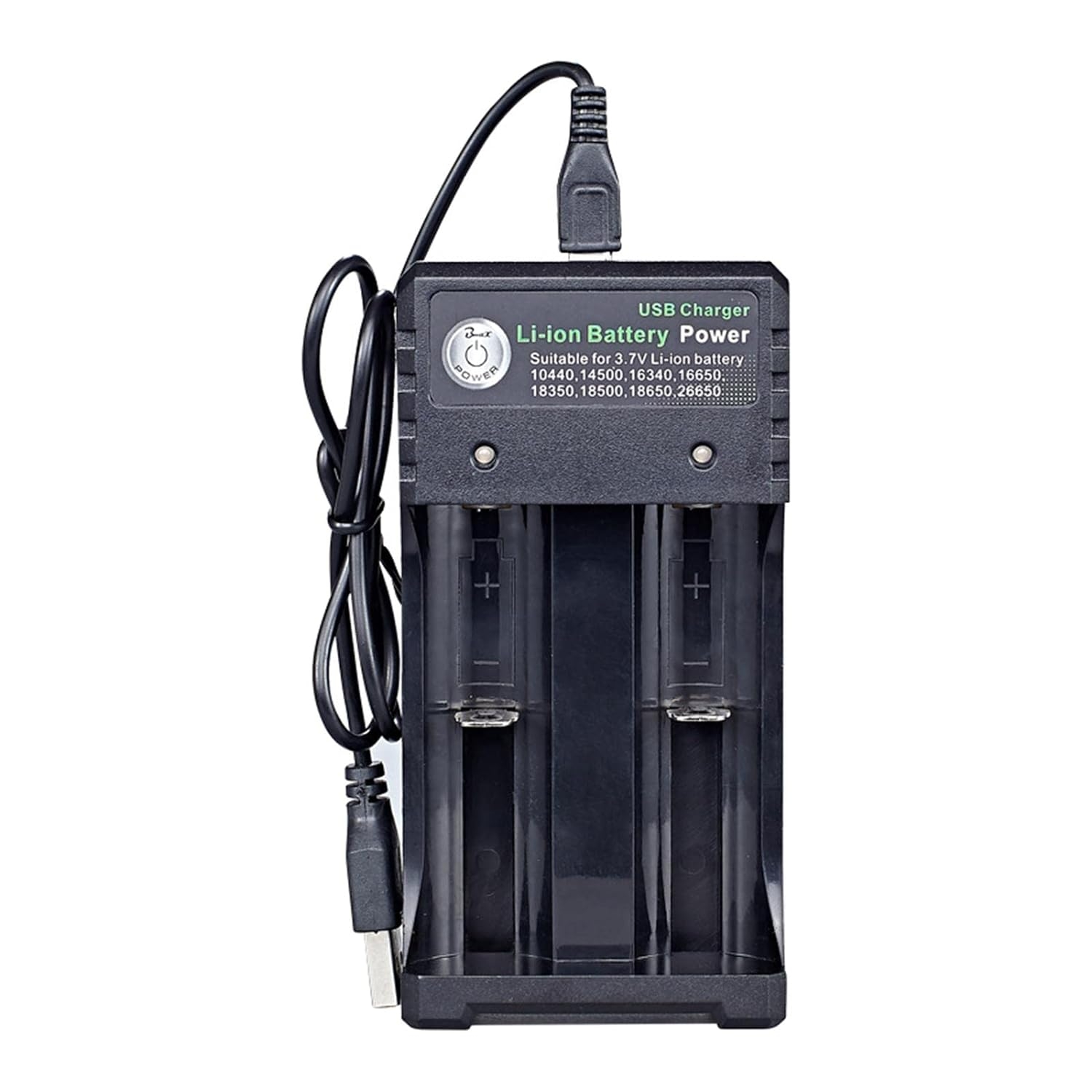 2 Slot Battery Charger for Li-ion NiMH NiCD Rechargeable Batteries | Universal Compatibility