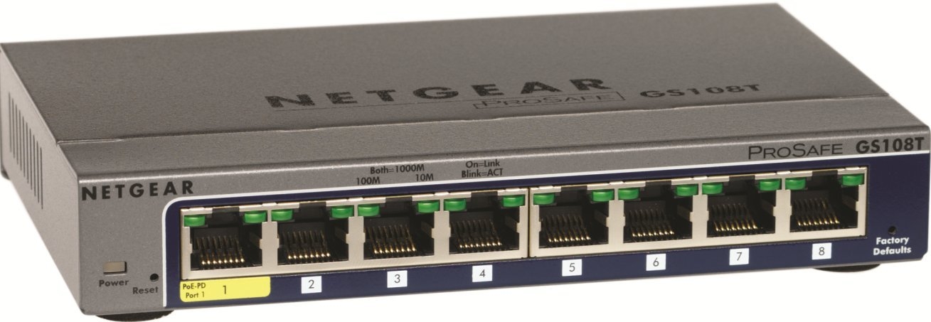 Netgear GS108T-200NAS Gigabit Smart Managed Plus Switch